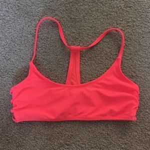 Bright orange bikini top